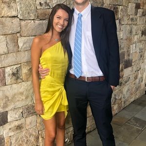 Lovers + Friends XS Chartreuse Dress